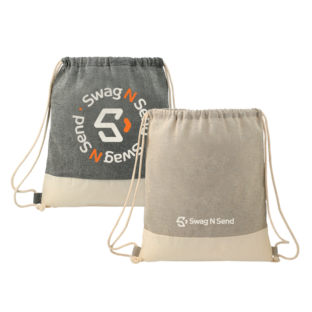 Split Recycled Cotton Drawstring Bag image
